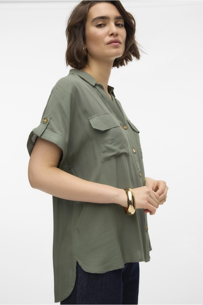 VMBUMPY S/S SHIRT WVN GA NOOS 10310139 Laurel Wreath